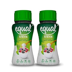 equal stevia jar 150g  plant based natural sweetener  100 natural sweetness from stevia  zero calorie from stevia  tastes like sugar  diabetic friendly pack of 2