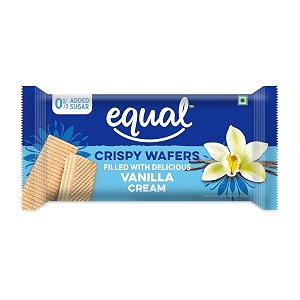 equal vanilla wafers bar sugar-free  pack of 1 60 gram each  0 added sugar amp 100 taste  flavoured wafers  crispy creamy wafers  crunch anytime anywhere