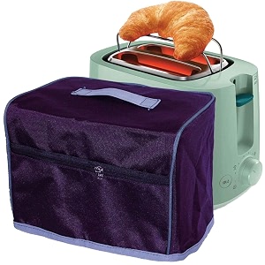 bread pop up toaster cover for all types kitchen table top only cloth cotton lid comfortable size with pocket small 2 slice marron