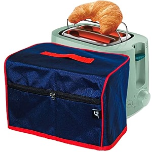 bread pop up toaster cover for all types kitchen table top only cloth cotton lid comfortable size with pocket small 2 slice blue
