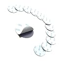 eQualle 2 inch Round Sticky Adhesive Dots, 8 Pack Double-Sided Foam Mounting Pads with Cleaning Wipe, Replacement Tape Circles for Phone Grips, Camera Stands, Glass, Plastic, Metal, Wall Decor