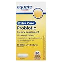 Equate Extra Care Probiotic Delayed-Release Capsules 30 Billion CFU 10 Strains, 50 Count Sticker