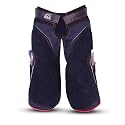 Equine Care Black Leather Farrier Apron Chaps, Canvas, Back Support, 29in