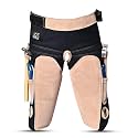 Equine Care Beige Farrier Apron Chaps, Leather & Canvas, Air Mesh, 25in