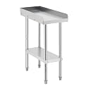 Equipment Grill Stand Table, 12 * 24 * 30inch, Stainless Steel Worktable with Removable Baffle, 400 Lbs Capacity, Commercial Prep Table, NSF-Certified, for Restaurant Kitchen Food Truck Outdoor BBQ