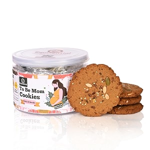 equisential - to be mom cookies - oats amp seeds  rich in calcium iron amp vitamin  high in dietary fibre  fight anemia amp boost hemoglobin  trimester wise pregnancy diet  antenatal care  cookies for mom to be for good development of foetus  200gm 