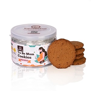 equisential - to be mom cookies - whole wheat  rich in calcium iron amp vitamin  high in dietary fibre  fight anemia amp boost hemoglobin  trimester wise pregnancy diet  antenatal care  cookies for mom to be for good development of foetus  200gm 