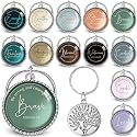 Equsion 36 Pcs Christian Keychain Bulk Mini Bible Keychains, Retro
