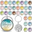 Equsion 60 Pcs Christian Keychain Bulk Mini Bible Keychains, Classic