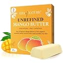 era of nature Organic Unrefined Raw Mango Body Butter Block 16oz - Moisturizing Mango Seed Raw Butter Bar for Skin & Hair, DIY Lip Balm Base, Cream, Soap & Lotion Making Supplies, Personal Skincare
