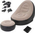 ERATH 2-in-1 Folding Portable Recliner Sofa for Indoor Living Room, Bedroom, Office Polyester 2 Seater Inflatable Sofa