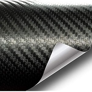 erato self adhesive vinyl wrap sheet film car sticker waterproof car styling wrapair release bubble free film 1 ft x 24 in 3d carbon black
