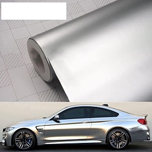 erato self adhesive vinyl wrap sheet film car sticker waterproof car styling wrapair release bubble free film 2 ft x 200 in silver metallic
