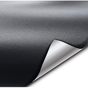 erato self adhesive vinyl wrap sheet film car sticker waterproof car styling wrapair release bubble free film 2 ft x 100 in metallic black charcaol