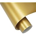 ERATO™ Self Adhesive Vinyl Wrap Sheet Film Car Sticker Waterproof Car Styling Wrap,Air Release Bubble Free Film (2 Ft x 24 in, Gold Metallic)