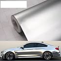 ERATO™ Self Adhesive Vinyl Wrap Sheet Film Car Sticker Waterproof Car Styling Wrap,Air Release Bubble Free Film (2 Ft x 200 in, Silver Metallic)