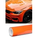 ERATO™ Self Adhesive Vinyl Wrap Sheet Film Car Sticker Waterproof Car Styling Wrap,Air Release Bubble Free Film (1 Ft x 120 in, Orange Gloss Wrap)