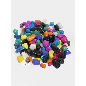 ercole decorative aquarium and vase fillers pebble stones for garden amp home decor rainbow 3 kg