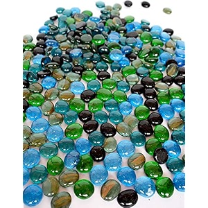 ercole decorative glossy finish glass stones for indoor amp outdoor decoration multi colour 3 kg