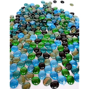 ercole decorative glossy finish glass stones for indoor amp outdoor decoration multi colour 500 grams