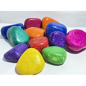 ercole decorative medium to large size polished marble stone pebbles for plant pots vase fillers aquarium home decor garden decoration multi color dia 20-35mm 10 kg