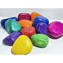 Ercole® Decorative Medium to Large Size Polished Marble Stone Pebbles for Plant Pots Vase Fillers Aquarium Home Decor Garden Decoration (Multi Color, Dia: 20-35mm, 2 Kg)