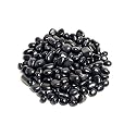 Ercole® Decorative Small Size Polished Marble Stone Pebbles for Plant Pots Vase Fillers Aquarium Home Decor Garden Decoration (Black, Dia: 07-15mm, 1Kg)
