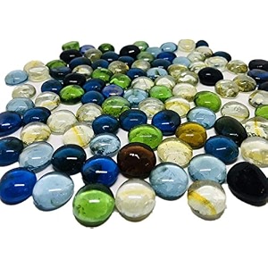 ercole multi colour glass stones decorative aquarium and vase fillers pebbles for garden amp home decor transparent 3 kg