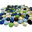 Ercole® Multi Colour Glass Stones Decorative Aquarium and Vase Fillers Pebbles for Garden &amp; Home Decor (Transparent, 5 Kg)