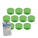 Ergo Large Magnets, Diameter 34 mm x 12.5 mm, Pack of 10 Meadow Green