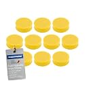 Ergo Large Magnets, Diameter 34 mm x 12.5 mm, Pack of 10 Golden Yellow