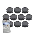 Ergo Large Magnets, Diameter 34 mm x 12.5 mm, Pack of 10 felsgrau