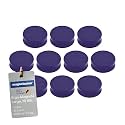 Ergo Large Magnets, Diameter 34 mm x 12.5 mm, Pack of 10 Purple