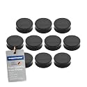 Ergo Large Magnets, Diameter 34 mm x 12.5 mm, Pack of 10 Black
