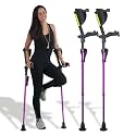 Ergobaum® Prime 7TH Generation by Ergoactives. 1 Pair (2 Units) of Ergonomic Forearm Crutches - Adult 5' - 6'6'' Adjustable (Purple)