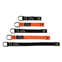 Ergodyne Squids 3700 Web Tool Tail Attachments, 5-Pack, 2 Pounds, Variety Size Pack,Black/Orange