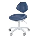 Ergonomic Adjustable Dental Stool with Backrest - Hospital-Grade Medical Chair with Premium Microfiber Upholstery & 360° Rotation