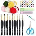 Ergonomic Crochet Hook Set with Soft Grip