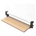 Ergonomic Keyboard Tray, Adjustable Pull-Out Keyboard Drawer with C-Clamp, Maple Finish, 55X24Cm for Home Office, Space-Saving Design, Improve Comfortcm(Maple-65X24Cm(25X9In))