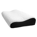 Ergonomic Memory Foam Pillow with Cooling Gel – Orthopedic Neck &amp; Back Support Pillow for All Sleepers (Black)