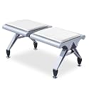 Ergonomic Waiting Room Chair, PU Cushioned Airport Reception Bench, Stylish Office Guest Seating for Lobby, Hospital, Bank, Salon, Barber Shop, Conference Room