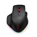 E-YOOSO Ergonomic Wireless Gaming Mouse for Big Hands, Tri-Modes 2.4Ghz/Bluetooth/Wired Rechargeable RGB Backlit Mouse with 2 Side Buttons, 12800 DPI, 6 Backlit Modes, Programmable Macro Buttons