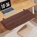 Ergonomic Wooden Keyboard Tray - Desk Extension Attachment, Clamp-On Shelf, Adjustable Arm Rest for Elbow Support, 40x20cm Desk Accessories for Improved Comfort