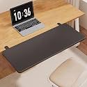 Ergonomic Wooden Keyboard Tray - Desk Extension with Clamp Mount, 40x20cm Arm Rest for Elbow Support - Perfect Desk Accessories for Enhanced Comfort &amp; Productivity