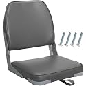 ERGOSEAT Folding Low Back Gray Boat Seats Fishing Seat Fits Jon Bass