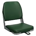 ERGOSEAT Low Back Boat Seats Fold-Down Fishing Boat Seat, 1 Pack, Green
