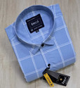 Erica Men Checkered Casual Blue Shirt