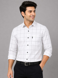 Erica Men Checkered Casual Pink Shirt