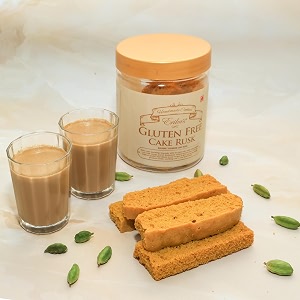 erikas gluten free tea time cake rusk - elaichi flavoured crispy amp crunchy cake rusk - healthy amp delicious gourmet snack - premium biscotti 100g x 2 pack