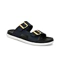 Mens Stylish Dual Buckle Slip-On Sandals 